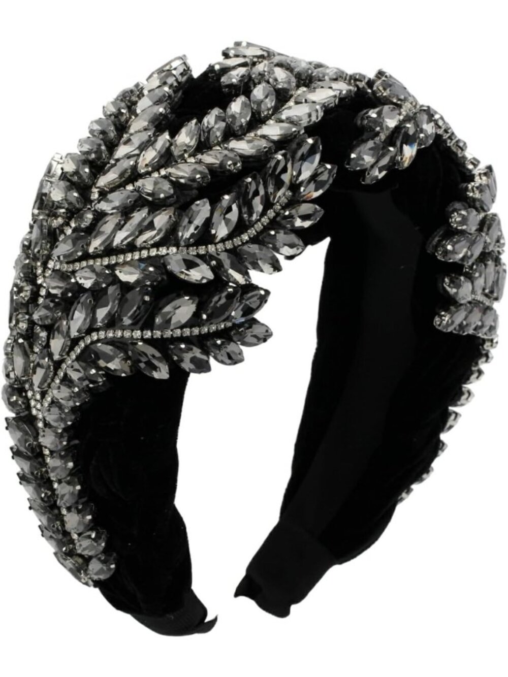 Elegant Rhinestone Headband for Women | Baroque Leaf Flower Hair Accessories